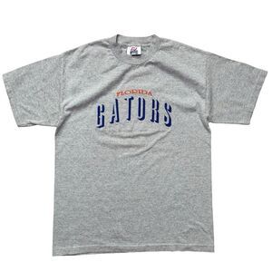 Vintage 90s Florida Gators T-shirt Football XL Gray Spike Sports USA Embroidered